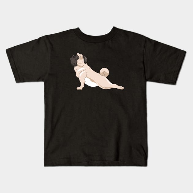 Yoga Pug SHIRT Meditation Yogi pug Lover Yoga Team Gift Kids T-Shirt by ELFEINHALB